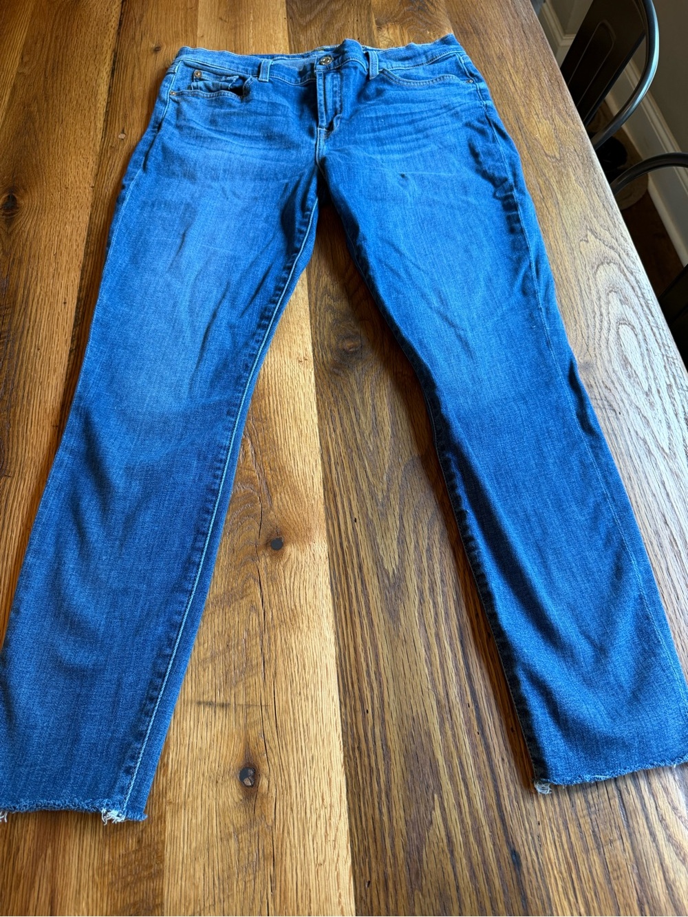 7 For All Mankind Straight Leg Jeans in Blue